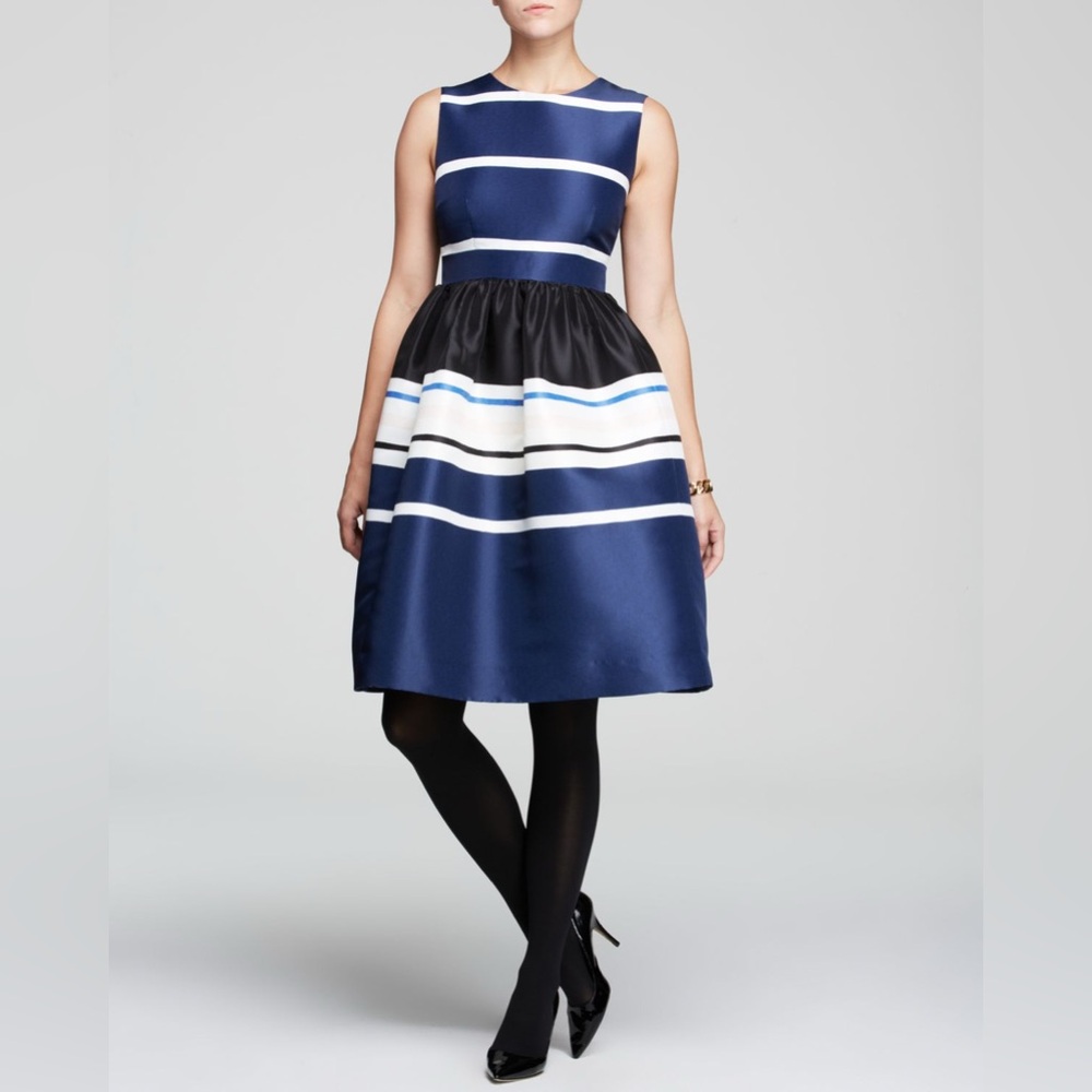 kate spade Navy and White Striped Midi Dress